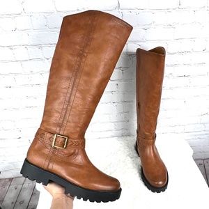 |•ZODIAC•| Solana Big Heavy Rubber Tread Knee High Vegan Boots